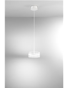 Aere sospensione decentrabile pendel led 14w in biemissione bianco