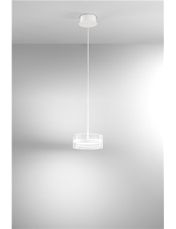Aere sospensione decentrabile pendel led 14w in biemissione bianco