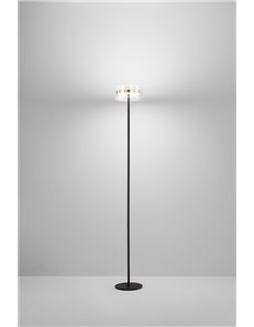 Aere lampada piantana biemissione led 20 watt oro rosa lucido 2