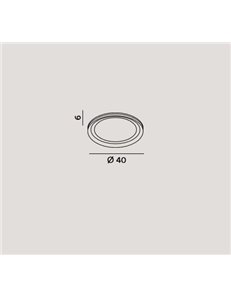 Edge plafoniera small led 38w bianca anello rotonda luce calda 2