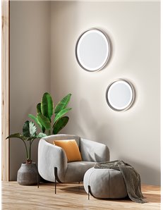 Edge plafoniera small led 38w grigio titanio anello rotonda luce calda 2