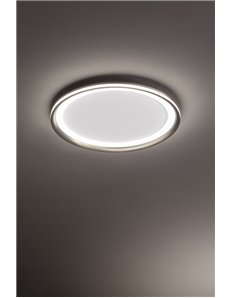 Edge plafoniera small led 38w grigio titanio anello rotonda luce calda