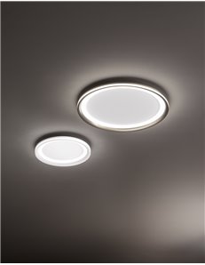 Edge plafoniera big led 66w bianca anello rotonda luce calda 2