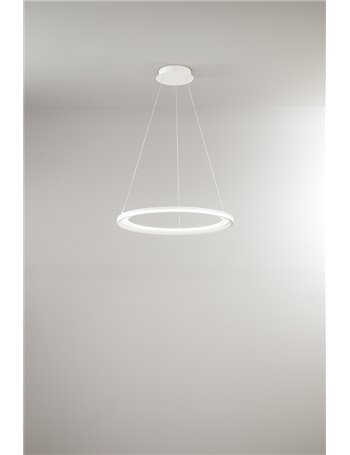 Edge lampadario small led 66w bianca anello rotonda luce calda