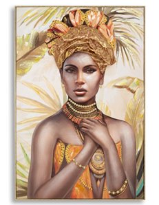 Dipinto su tela c/cornice deva -a- cm 82x4,5x122 