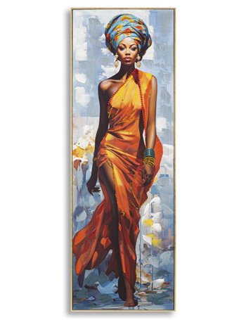 Dipinto su tela c/cornice daphne -b- cm 52x4,5x152