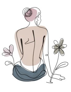 Pannello da muro lady w/flower cm 80x1,3x90

