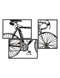 Pannello da muro bike set 3pz cm 40x1,3x60 (singolo pz)