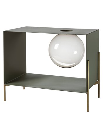 Mobile da soggiorno di design Globe grande Sabbia base oro laccato