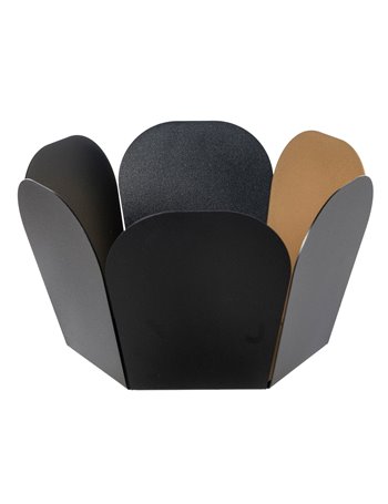Centrotavola Fluid Nero oro laccato