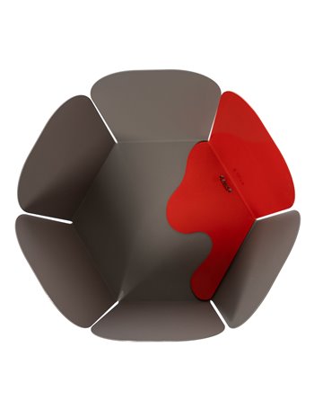 Centrotavola Fluid Bianco marmo nero lucido