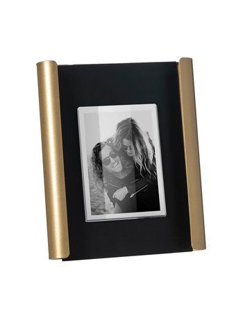Portafoto di design Angel grande Nero oro laccato