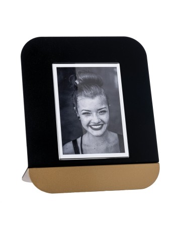 Portafoto di design Altamarea grande Oro laccato nero