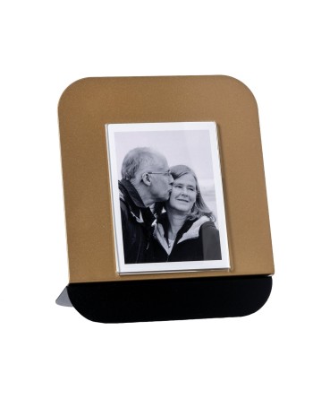 Portafoto di design Altamarea piccolo Nero oro laccato