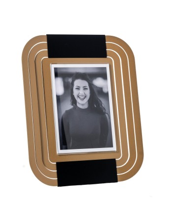 Portafoto di design Tudor grande Giada oro laccato