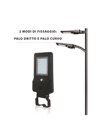Lampione ad energia solare 850 Lumen - 3000k bianco caldo , A Parete