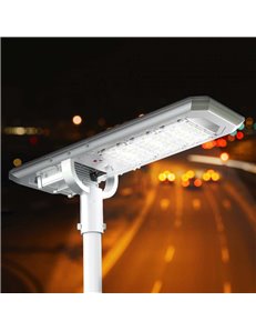 Lampione Solare Pannello Fotovoltaico Integrato 3000 Lumen - 3000k bianco caldo