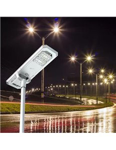 Lampione Solare Pannello Fotovoltaico Integrato 3000 Lumen - 3000k bianco caldo 2