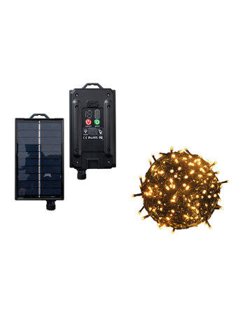 Luci di Natale ad Energia Solare 100 led Bianco Caldo