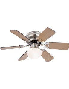 Ugo ventilatore metallo nichel satinato fino a 12 m2 1x E27 2