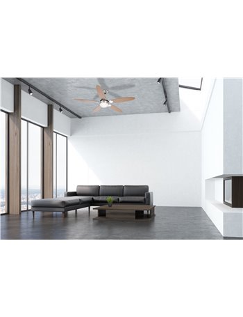 Azura ventilatore metallo cromato 1x E14