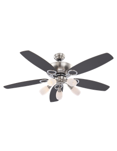 Jerry ventilatore cromo nichel satinato 5x E14 2