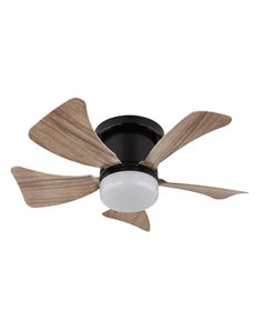 Hines ventilatore metallo nero satinato LED 2