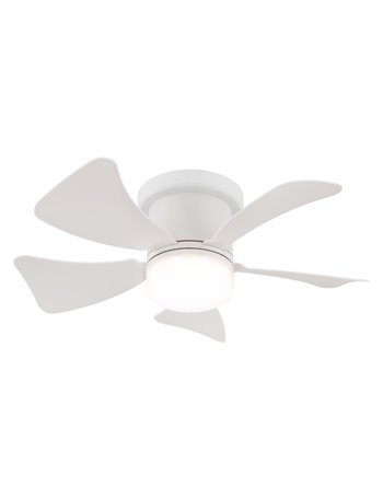 Hines ventilatore metallo bianco satinato LED
