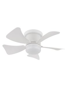 Hines ventilatore metallo bianco satinato LED 2