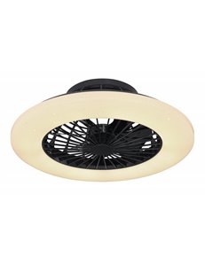 Travo ventilatore metallo nero LED