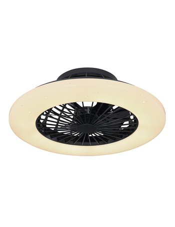 Travo ventilatore metallo nero LED