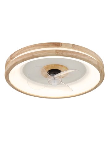 Gatian ventilatore metallo bianco satinato LED