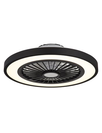 Blizzak ventilatore metallo nero satinato LED