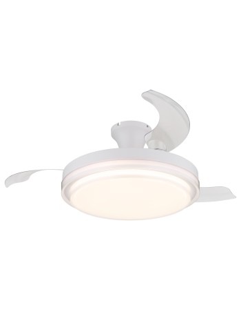 Beliz ventilatore metallo bianco satinato LED