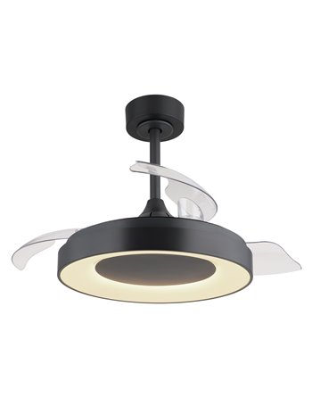 Elina ventilatore metallo grigio satinato LED