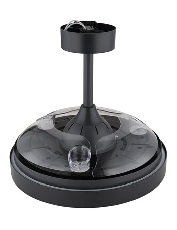 Elina ventilatore metallo grigio satinato LED