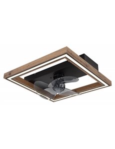 Celinata ventilatore metallo nero satinato LED