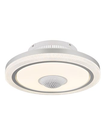 Shelly ventilatore metallo bianco satinato LED