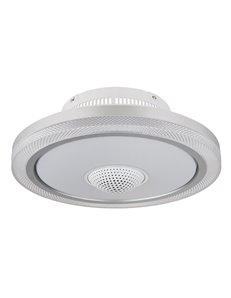 Shelly ventilatore metallo bianco satinato LED 2
