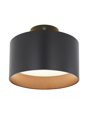 Jenny plafoniera alluminio nero satinato LED IP20