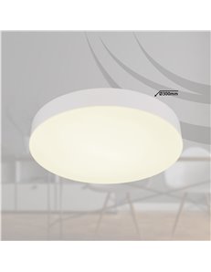 Lasse plafoniera plastica bianco LED IP20
