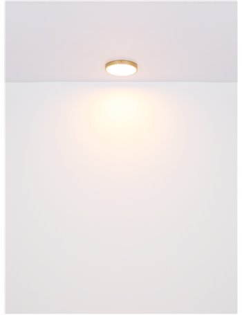 Tibey plafoniera metallo color ottone satinato LED IP20 Tibey plafoniera metallo color ottone satinato LED IP20