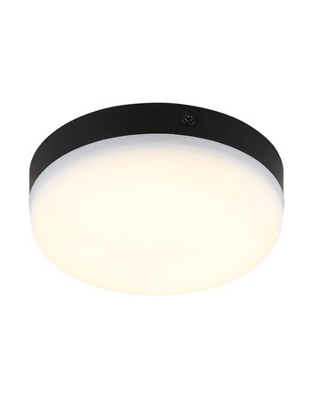 Matthew plafoniera plastica nero satinato LED IP20