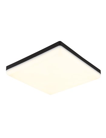 Matthew plafoniera plastica nero satinato LED IP20