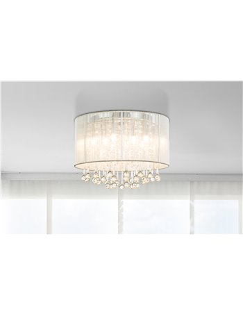 Sierra plafoniera metallo cromato 8x G9 LED IP20 Sierra plafoniera metallo cromato 8x G9 LED IP20