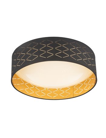Clarke plafoniera metallo bianco LED IP20