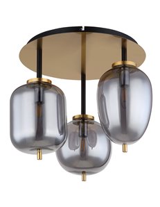 Blacky i plafoniera metallo color ottone satinato 3x E14 IP20 2