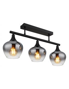 Maxy plafoniera metallo nero satinato 3x E27 IP20