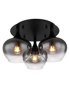 Maxy plafoniera metallo nero satinato 3x E27 IP20