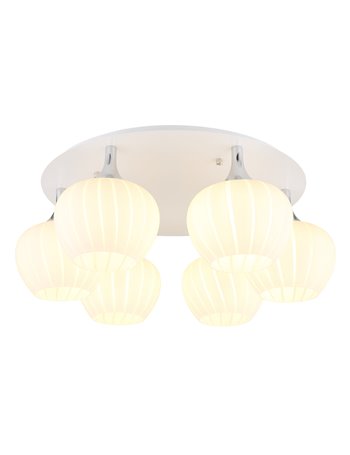 Maxy plafoniera metallo bianco satinato 6x E27 IP20